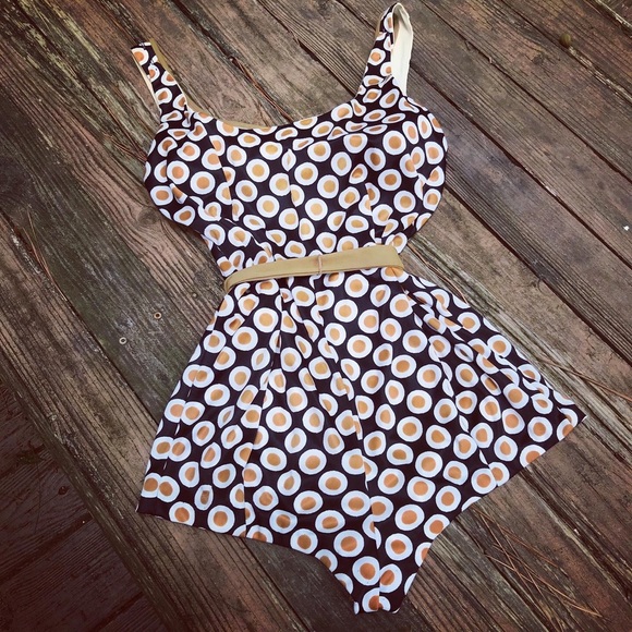 Vintage Mod Elisabeth Stewart Belted Swim Romper - Picture 6 of 11